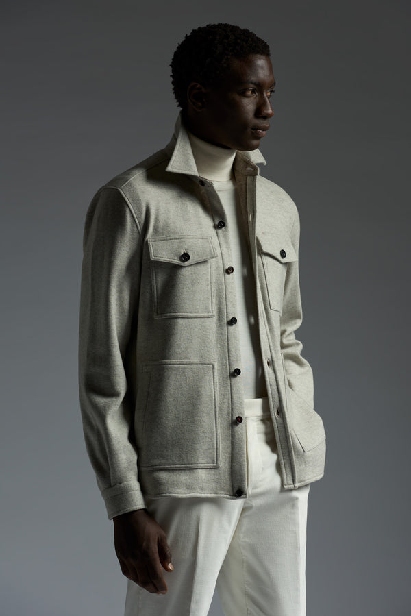 isaia Overshirt Overshirt Brown And Blue