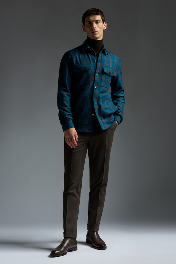 Isaia Overshirt Overshirt Dark Blue