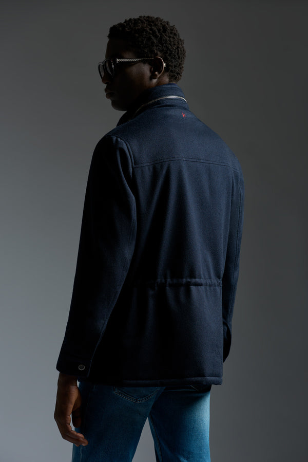 Isaia Padded Field Jacket Sport Jacket Navy