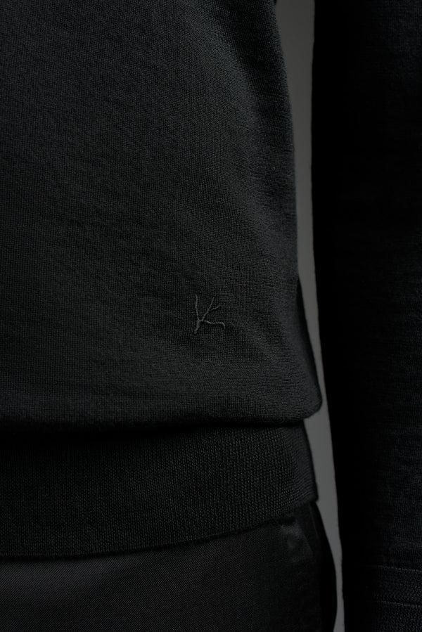 Isaia Quarter Zip Sweater Knitwear Black