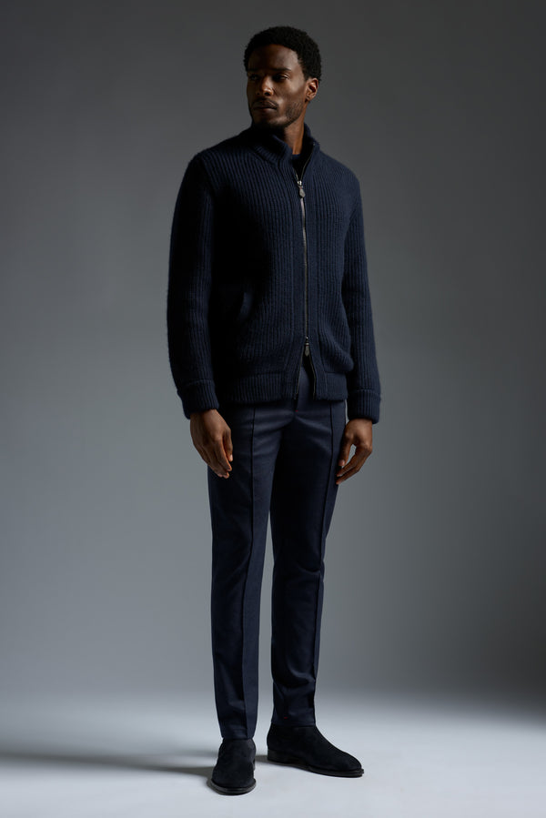 Isaia Zip-Up Cardigan Knitwear Green