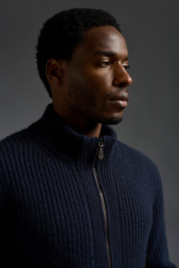 Isaia Zip-Up Cardigan Knitwear Green