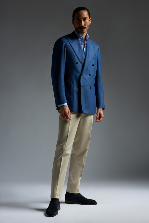 isaia Marechiaro Double Breasted Sport Jacket Jacket Blue