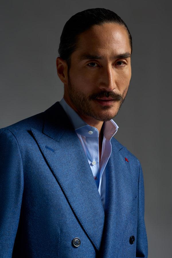 isaia Marechiaro Double Breasted Sport Jacket Jacket Blue