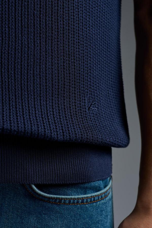 Isaia Short Sleeve Open Collar Polo Knitwear Dark Beige