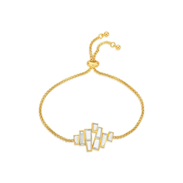 Isharya Abstract Mirror Bolo Bracelet Bracelets White