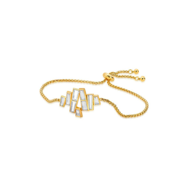 Isharya Abstract Mirror Bolo Bracelet Bracelets White