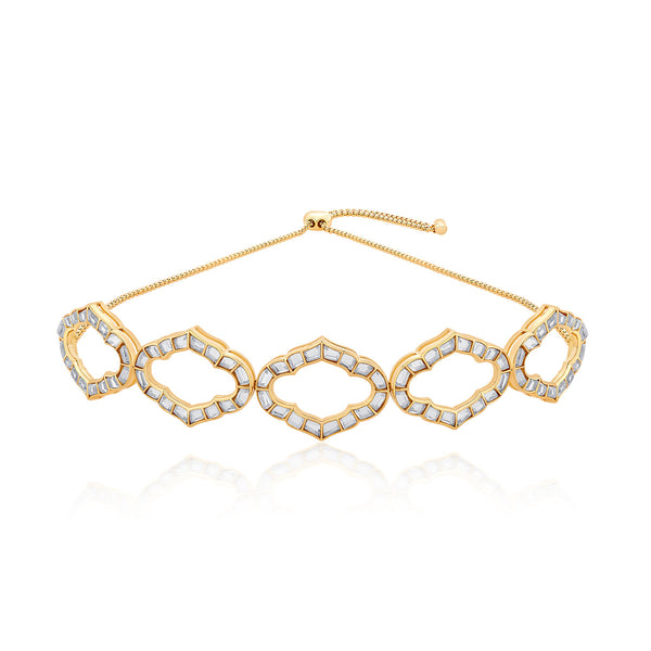 Isharya Amara Mirror Statement Choker Necklace Choker Gold