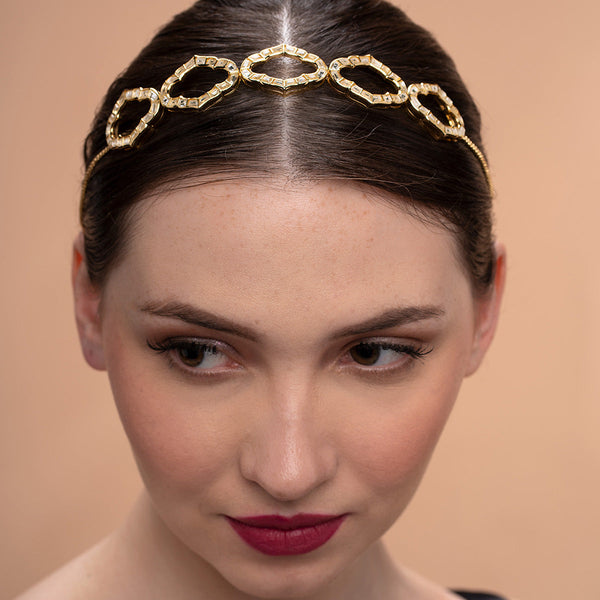 Isharya Amara Mirror Statement Choker Necklace Choker Gold