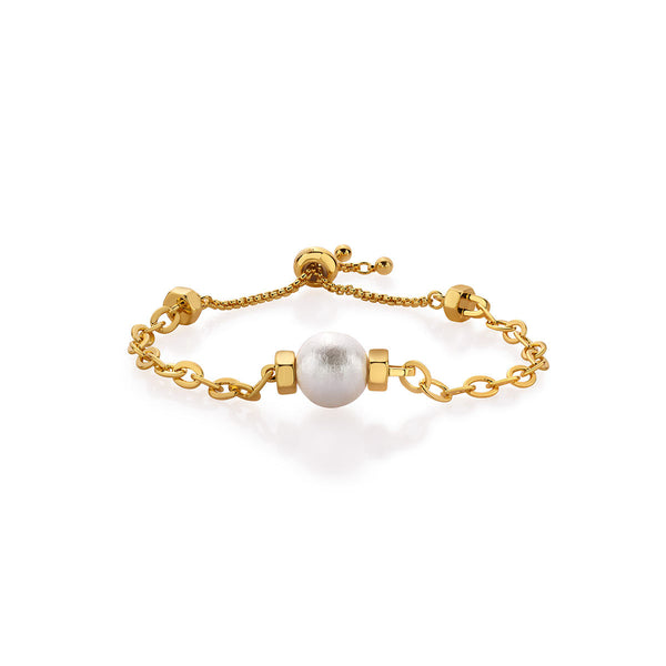 Isharya Angelou Pearl Bolo Bracelet Bracelets White