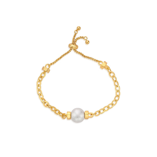 Isharya Angelou Pearl Bolo Bracelet Bracelets White