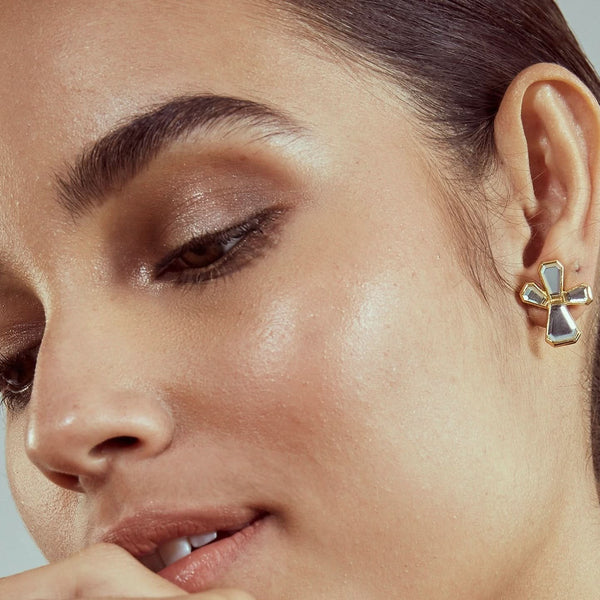 Isharya Ayaana Abstract Petals Stud Earrings Earrings