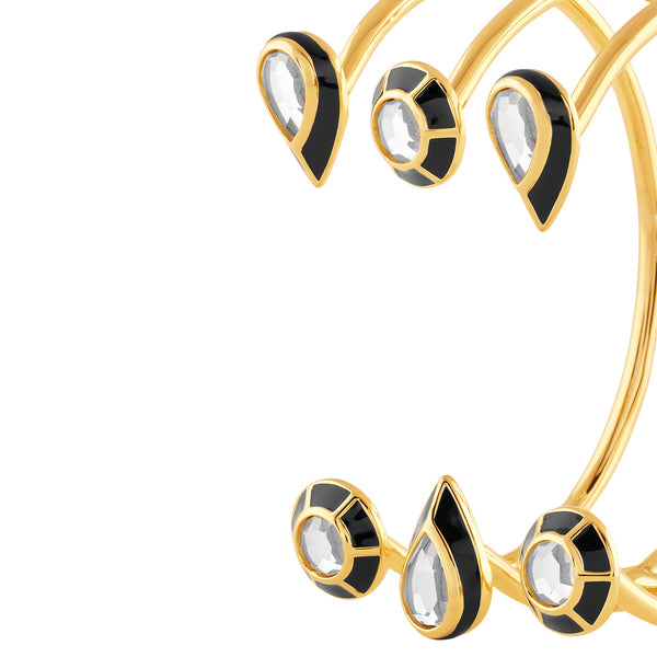 Isharya Ayaana Mirror Enamel Statement Cuff Cuff XS