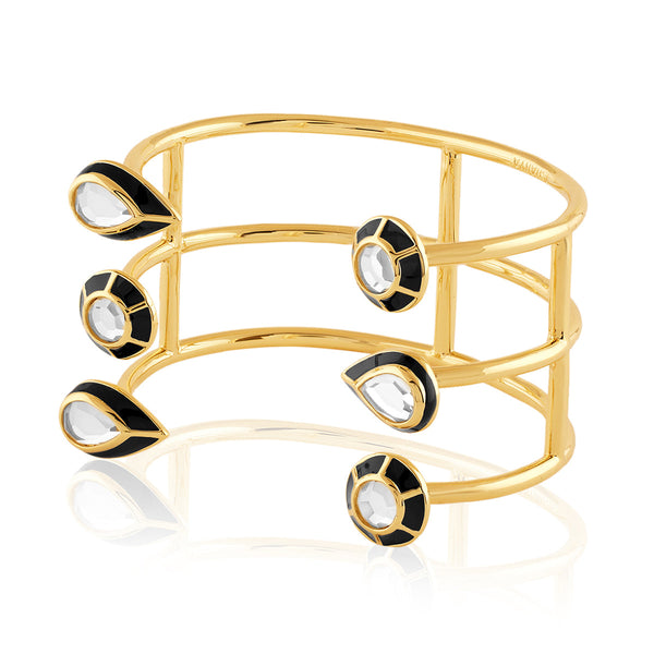 Isharya Ayaana Mirror Enamel Statement Cuff Cuff XS