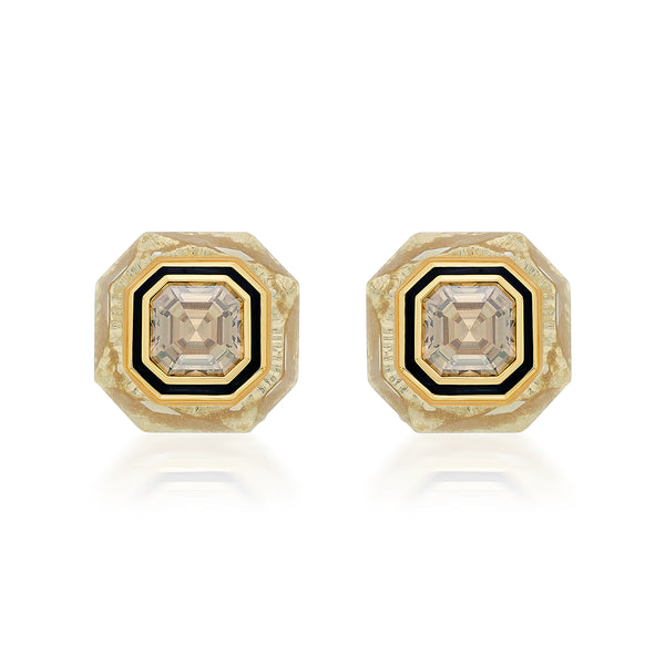 Isharya Bling Infinity Cut Crystal Studs Earrings Gold