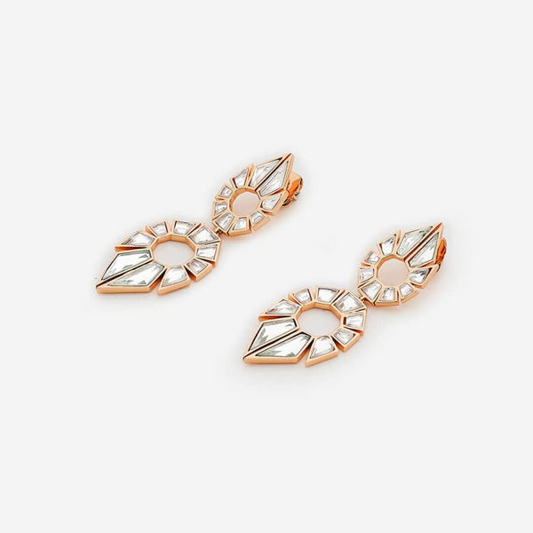 Isharya Bombay Deco Statement Mirror Earrings Earrings