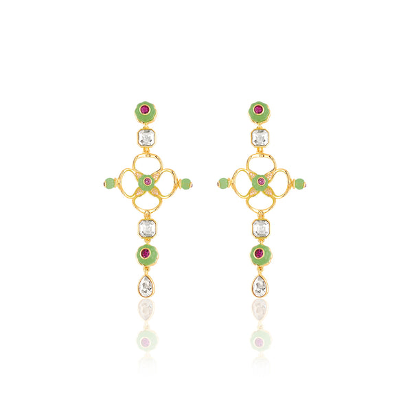 Isharya Botanic Brilliance Dangler Earrings Earrings