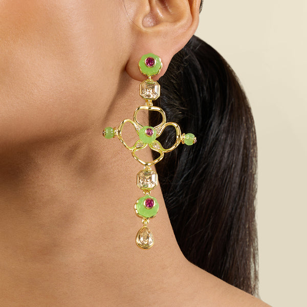 isharya Botanic Brilliance Dangler Earrings Earrings