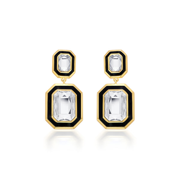isharya Bougie Octagon Drop Earrings Earrings White