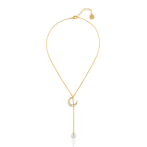 Isharya Crescent Radiance Earrings & Necklace Set Necklaces