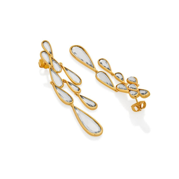 Isharya Demi Goddess Drop Mirror Long Cascade Earring Earrings