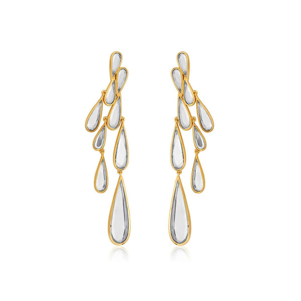 isharya Demi Goddess Drop Mirror Long Cascade Earring Earrings