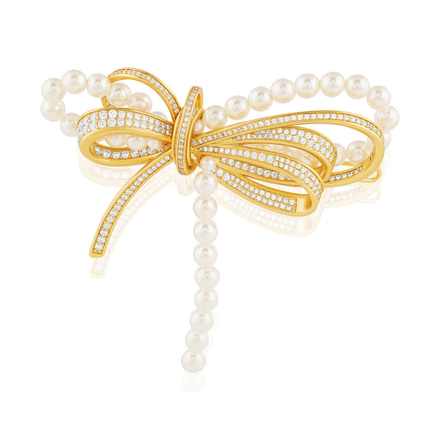 isharya Demure Bow Hair Accessory Hair Accessories Gold