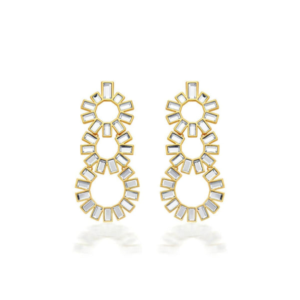 Isharya Disco Mirror Chandelier Earring Earrings Gold