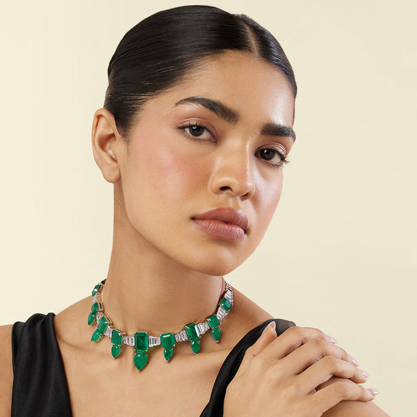 Isharya Emerald Celestial Luxe Choker Necklace Necklaces