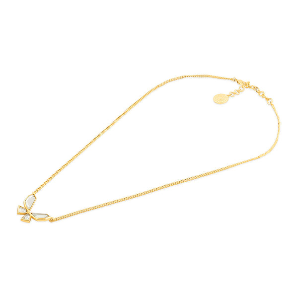 Isharya Essential Mirror Bow Necklace Necklaces Gold