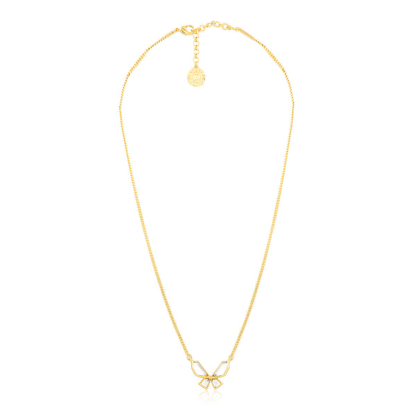 isharya Essential Mirror Bow Necklace Necklaces Gold