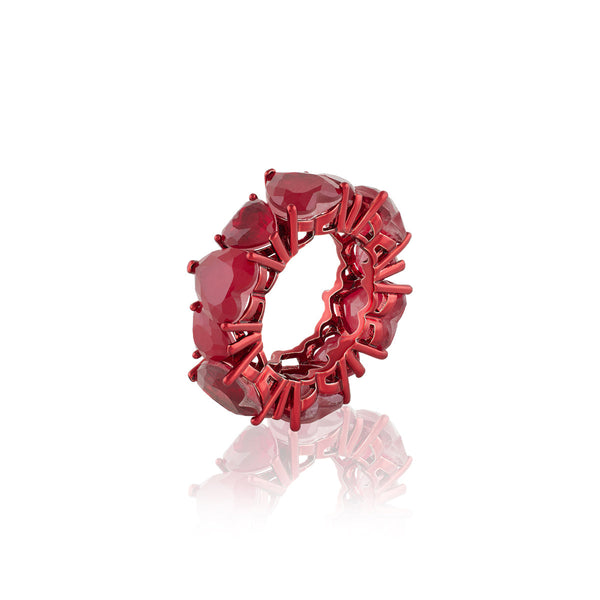 Isharya Eternal Elegance Ruby Infinity Band Rings 6