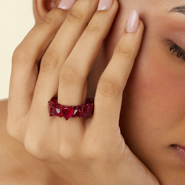 isharya Eternal Elegance Ruby Infinity Band Rings 6