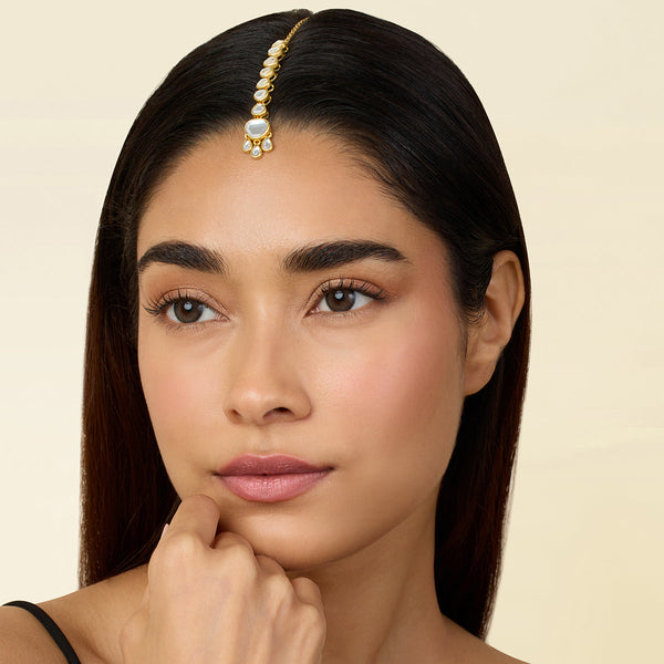 isharya Festive Mirror Maang Tikka Hair Accessories