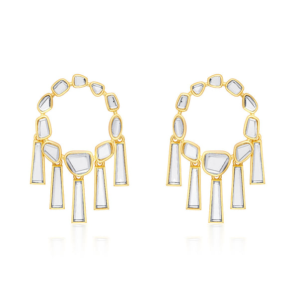 isharya Fête Mirror Chandbali Earrings Earrings Gold