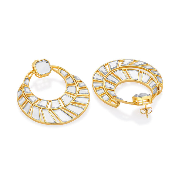 Isharya Fête Mirror Moon Bali Earrings Earrings Gold