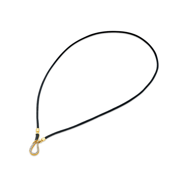 Isharya Gilded Hook Thread Necklace Necklaces Black