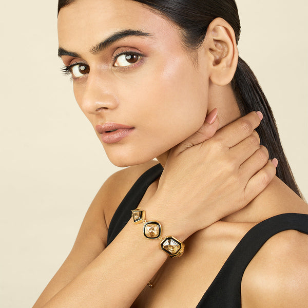 Isharya Gold Crystal Galaxy Bolo Bracelet Bracelets