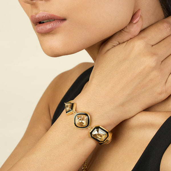 isharya Gold Crystal Galaxy Bolo Bracelet Bracelets