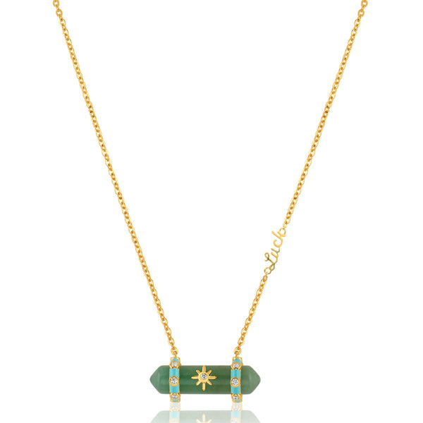 Isharya Green Aventurine Pendant Necklace Necklaces
