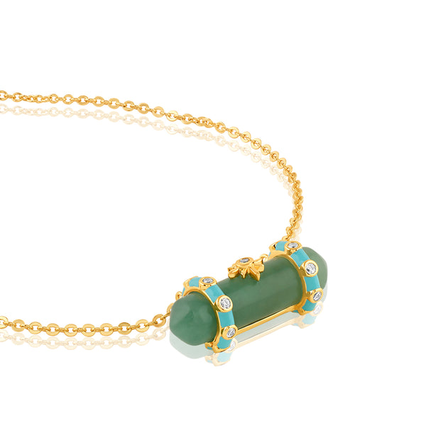 Isharya Green Aventurine Pendant Necklace Necklaces