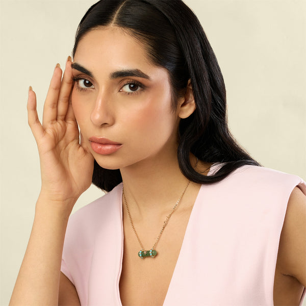 Isharya Green Aventurine Pendant Necklace Necklaces