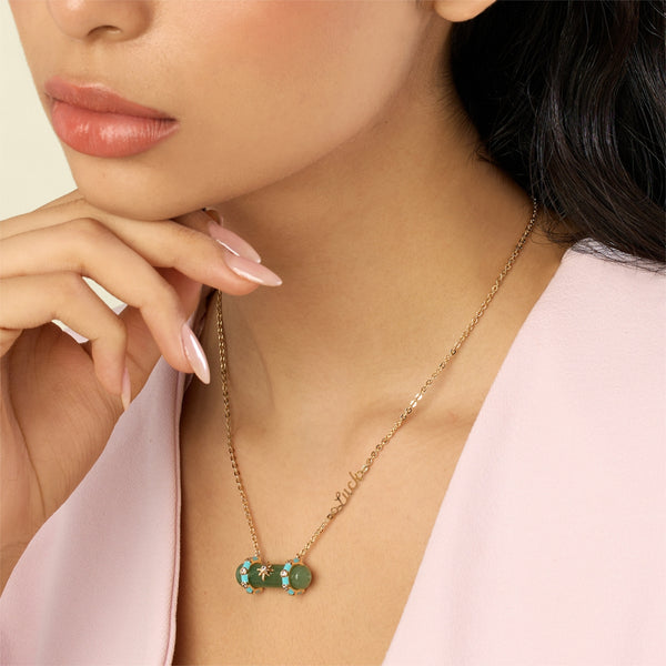isharya Green Aventurine Pendant Necklace Necklaces
