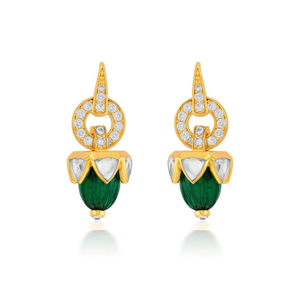 isharya Inayat CZ Hydro Emerald & Mirror Shimmering Earrings Earrings