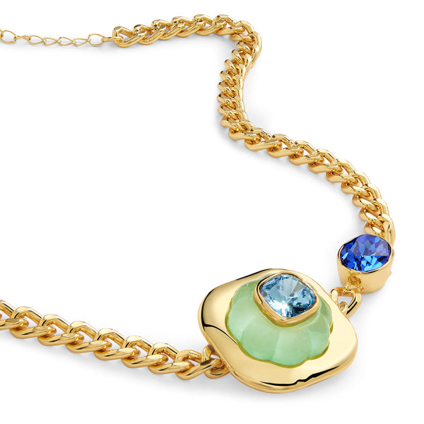 isharya Into The Blue Statement Choker Necklaces Blue