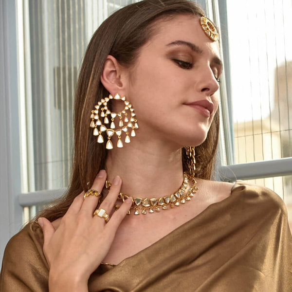 isharya Ada Layered Mirror Choker Choker