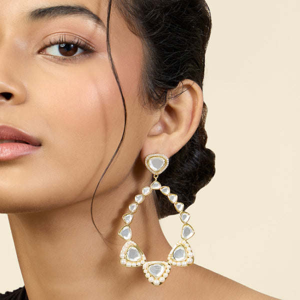 isharya Alizeh Mirror Danglers Earrings