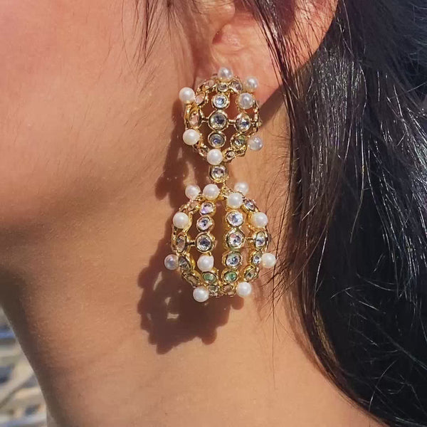 Isharya Amara Double Lattice Earrings Earrings
