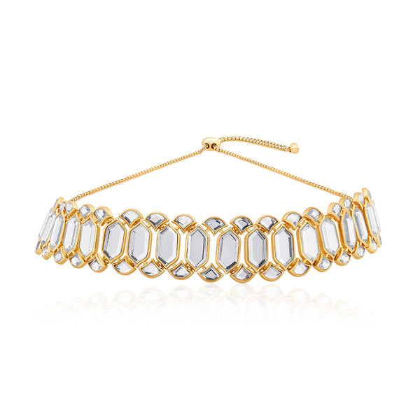 isharya Amara Mirror Choker Necklace Choker Gold