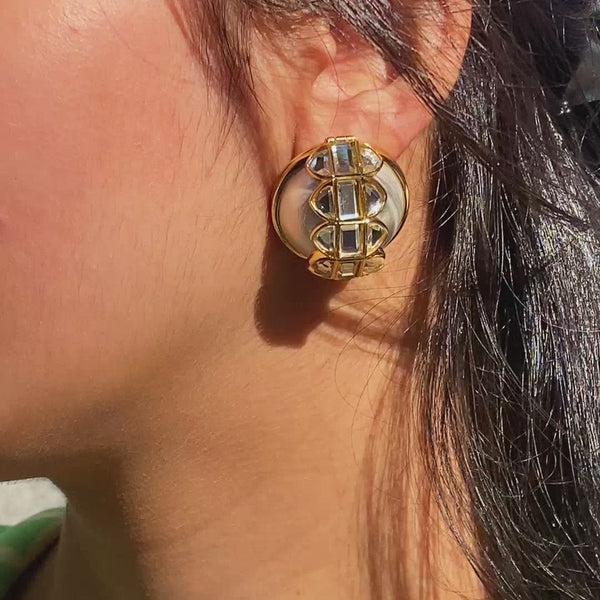 Isharya Amara Mirror Pearl Earrings Earrings